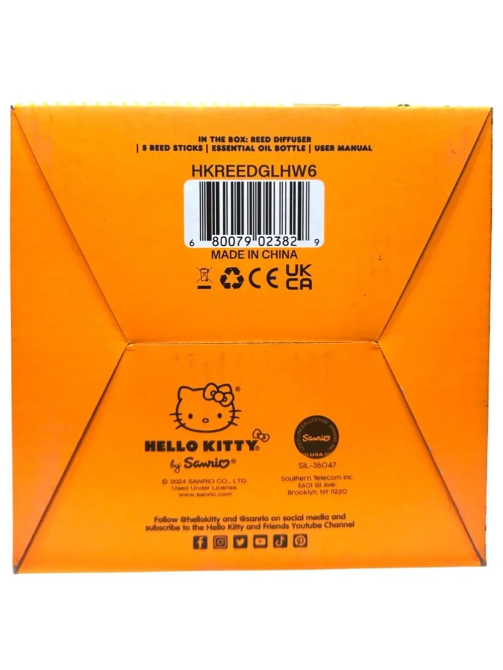 Hello Kitty Halloween Ceramic Reed Diffuser Vanilla Scent 120 ML Oil 5 Reeds